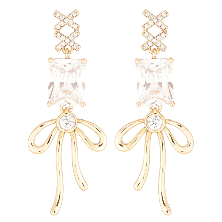 Сережки Xuping QQMM Позолота 18K пусети «Підвіски з фіанітами та бантами» фото №22 Сережки Xuping QQMM Позолота 18K пусети «Підвіски з фіанітами та бантами» фото №22