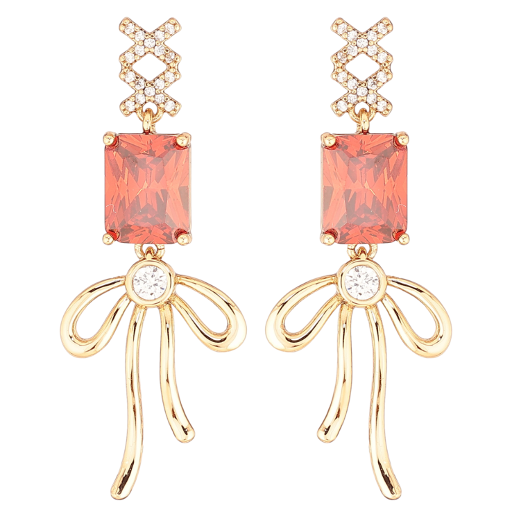 Сережки Xuping QQMM Позолота 18K пусети «Підвіски з червоними фіанітами та бантами» фото №21 Сережки Xuping QQMM Позолота 18K пусети «Підвіски з червоними фіанітами та бантами» фото №21