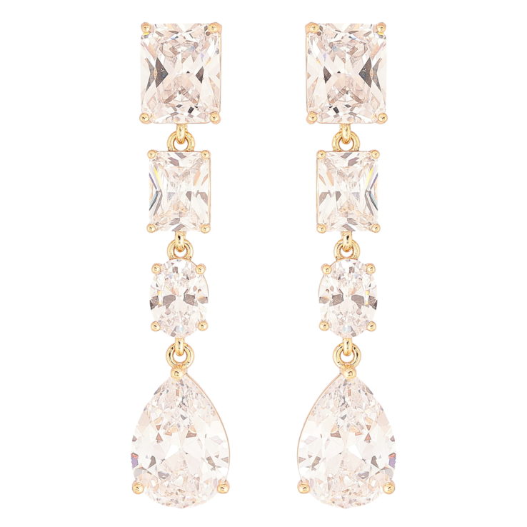 Сережки Xuping QQMM Позолота 18K пусети «Підвіски з фіанітів» фото №23 Сережки Xuping QQMM Позолота 18K пусети «Підвіски з фіанітів» фото №23