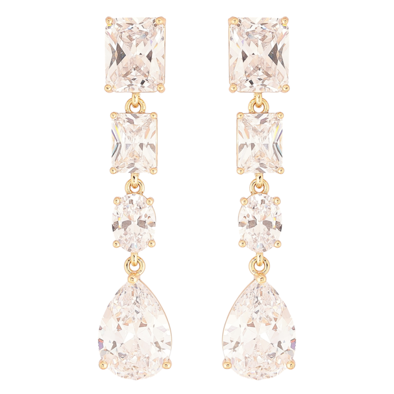 Серьги Xuping QQMM Позолота 18K пусеты Подвески из фианитов фото №1 Серьги Xuping QQMM Позолота 18K пусеты Подвески из фианитов фото №1