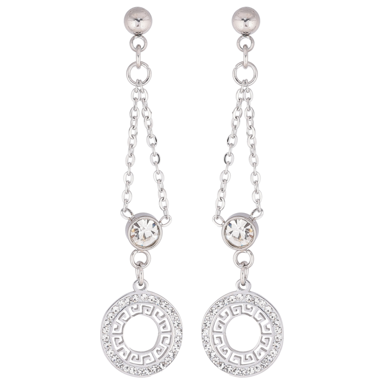 Серьги Xuping TTM Stainless Steel цвет Родий пусеты Декоративные подвески фото №1