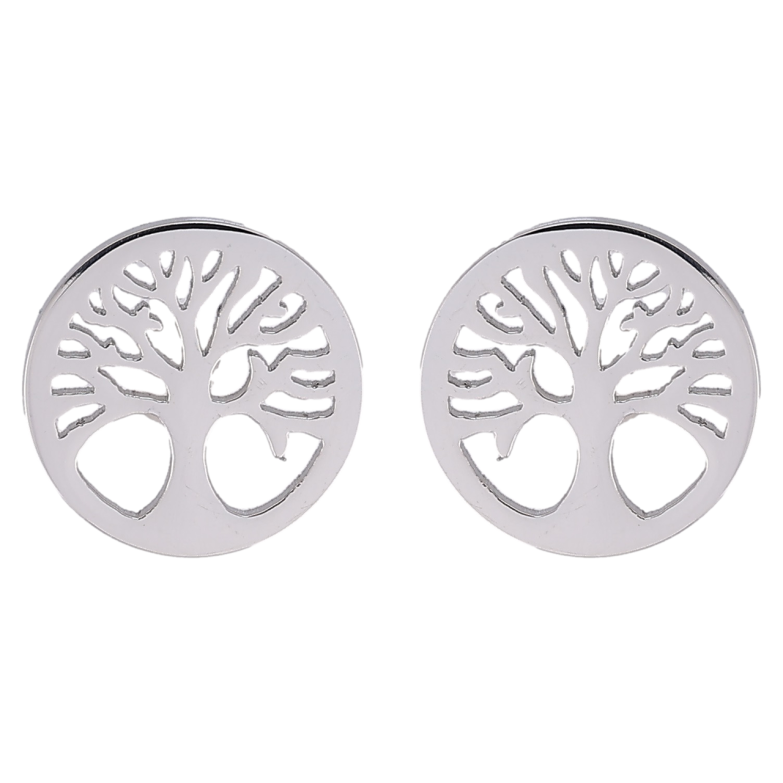 Сережки Xuping TTM Stainless Steel колір Родій пусети «Дерево» фото №1