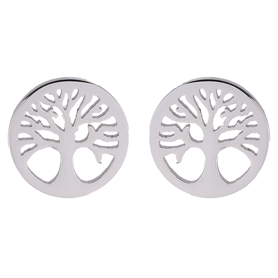 Сережки Xuping TTM Stainless Steel колір Родій пусети «Дерево» фото №1