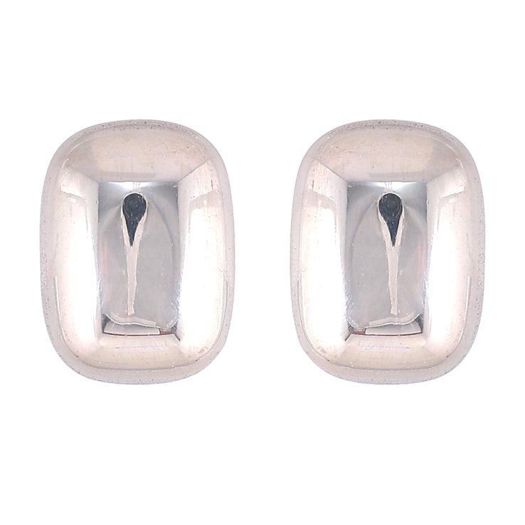 Серьги Xuping TTM Stainless Steel цвет Родий пусеты Объемные прямоугольники 11х15мм фото №6