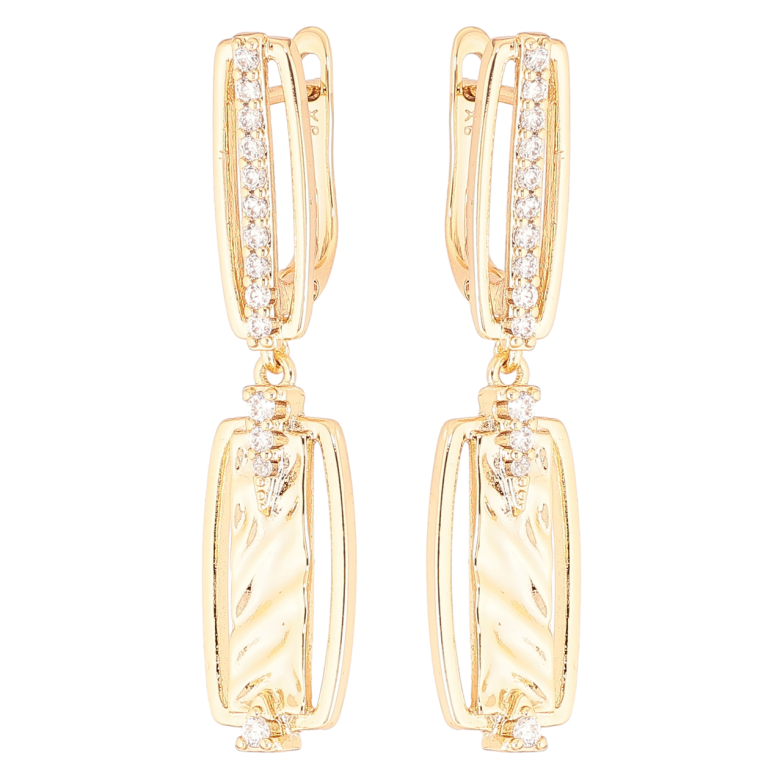 Серьги Xuping Позолота 18K английский замок Декоративные подвески с цирконием фото №2