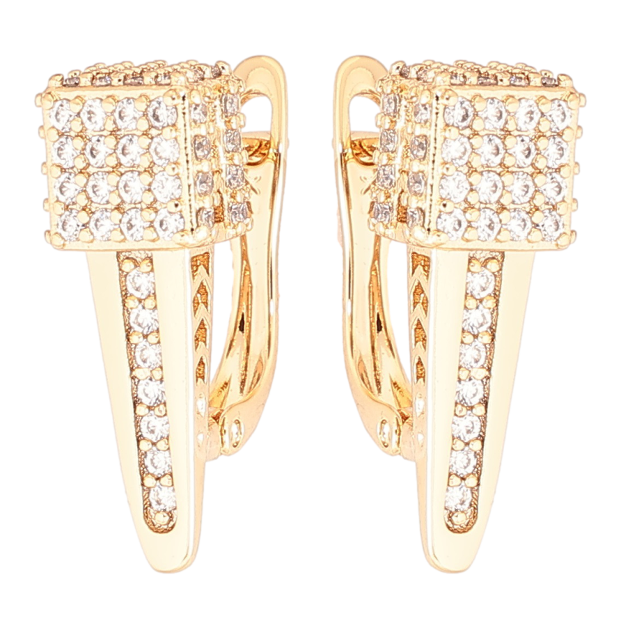 Сережки Xuping Позолота 18K англійський замок «Інкрустація цирконієм» фото №1 Сережки Xuping Позолота 18K англійський замок «Інкрустація цирконієм» фото №1