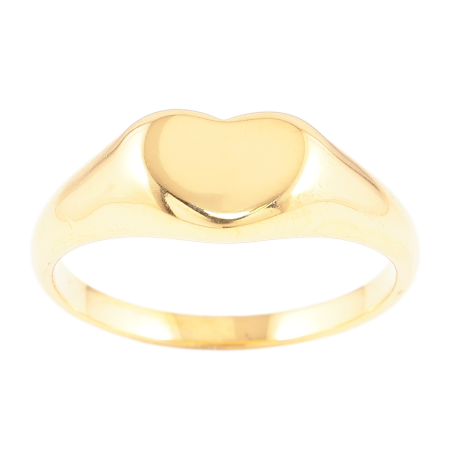 Каблучка Xuping TTM Stainless Steel Колір 14К «Сердечко» фото №1