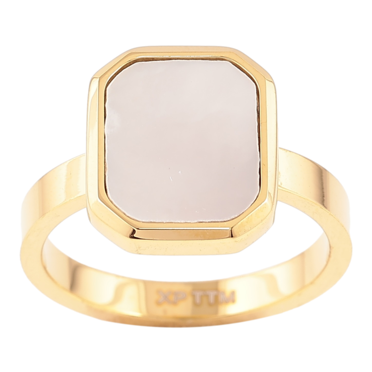 Каблучка Xuping TTM Stainless Steel Колір 14К «Перламутрова вставка» фото №25