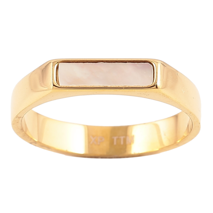Кольцо Xuping TTM Stainless Steel Цвет 14К Перламутровая вставка фото №21