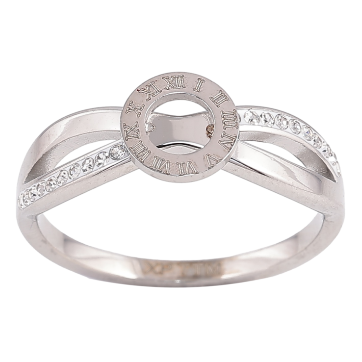 Кольцо Xuping TTM Stainless Steel Цвет Родий Узор с циферблатом фото №23