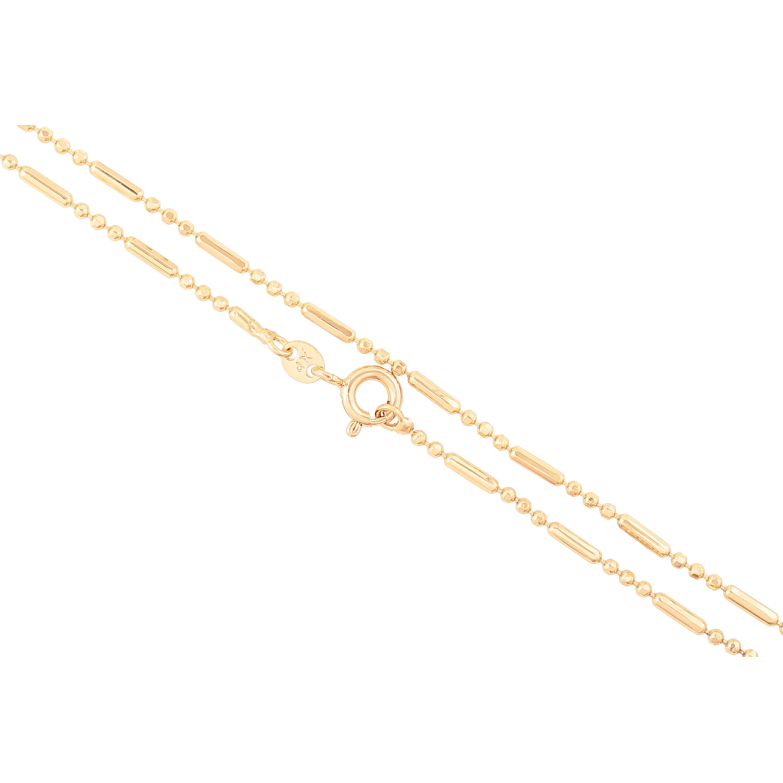 Ланцюжок Xuping Позолота 18K «Плетіння Перлина» довжина 45см х 1мм фото №1 Ланцюжок Xuping Позолота 18K «Плетіння Перлина» довжина 45см х 1мм фото №1