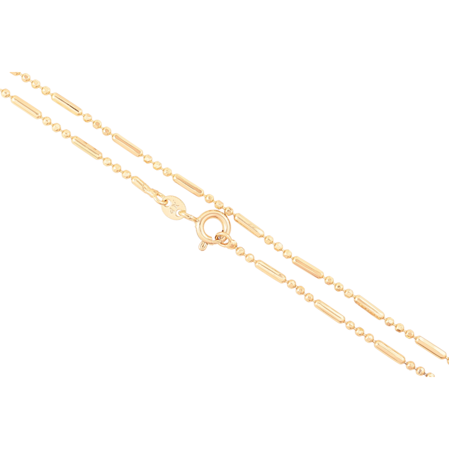 Цепочка Xuping Позолота 18K Плетение Перлина длинна 45см х 1мм фото №1