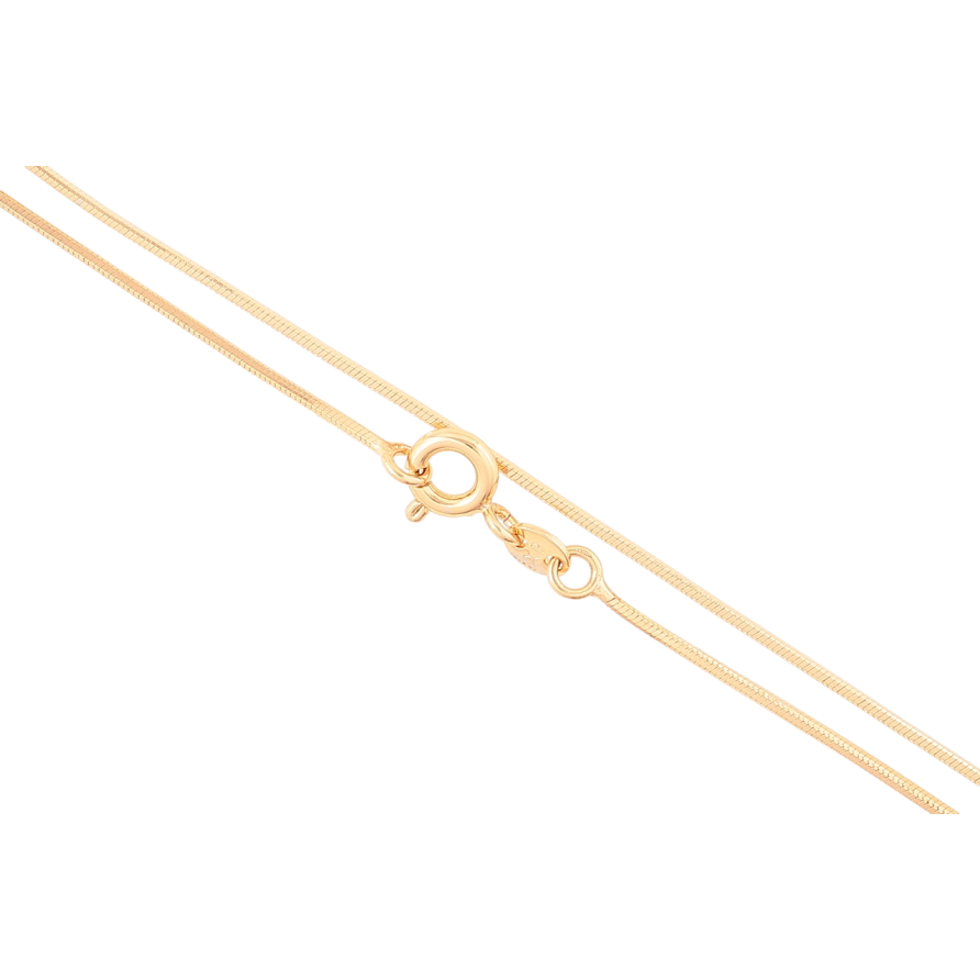 Ланцюжок Xuping Позолота 18K «Плетіння Ювелірний шнур шестигранний» довжина 50см х 1мм фото №1
