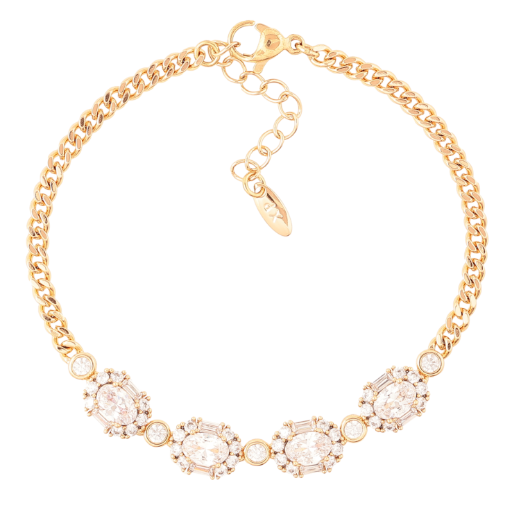 Браслет Xuping Позолота 18K «Кришталевий блиск» розмір з доп.цеп.17-20см х 3мм фото №7