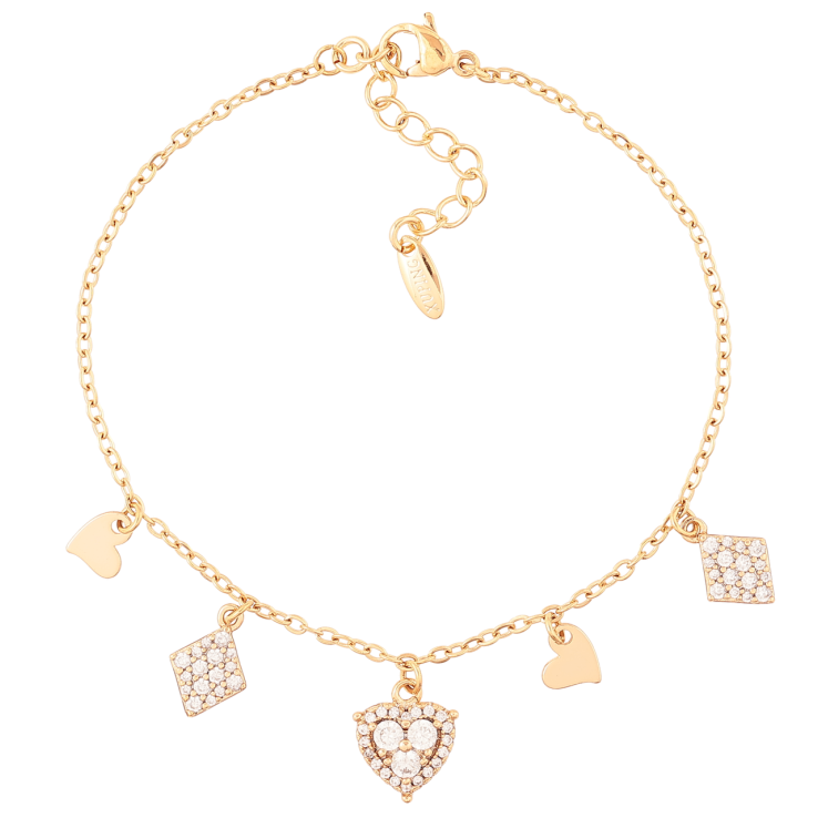 Браслет Xuping Позолота 18K Цепочка с подвесками размер с доп.цеп.17-20см х 1мм фото №15 Браслет Xuping Позолота 18K Цепочка с подвесками размер с доп.цеп.17-20см х 1мм фото №15