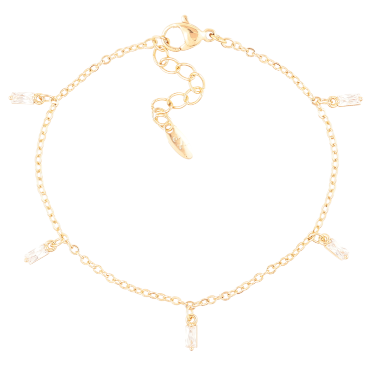 Браслет Xuping Позолота 18K Цепочка с кристальными подвесками размер с доп.цеп.16.5-19см х 1.5мм фото №18 Браслет Xuping Позолота 18K Цепочка с кристальными подвесками размер с доп.цеп.16.5-19см х 1.5мм фото №18