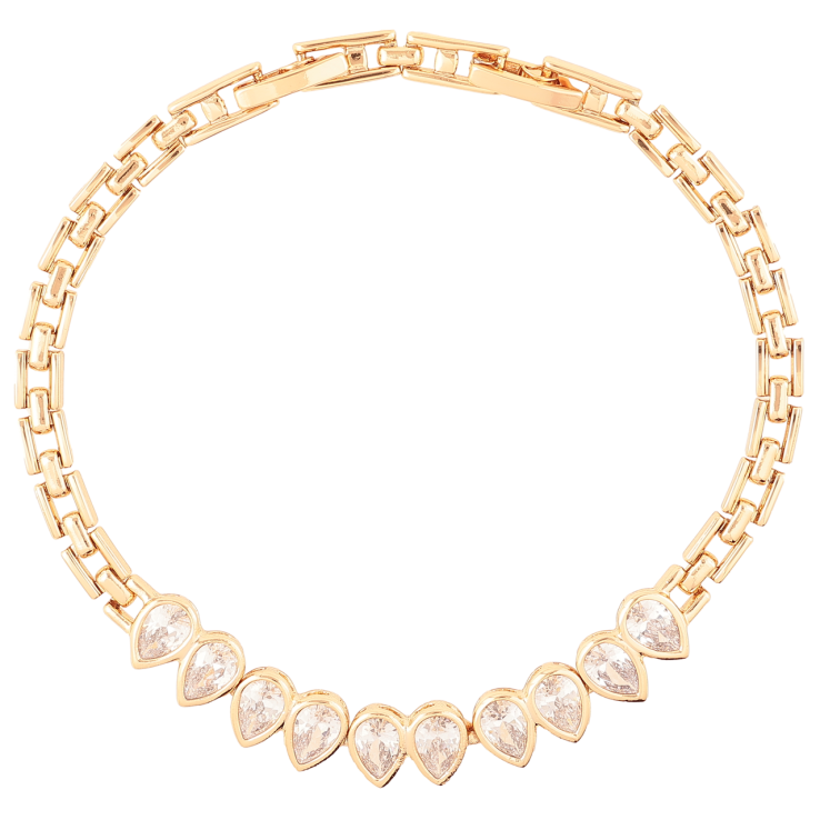 Браслет Xuping Позолота 18K «Кришталеві крапельки» розмір з доп. замком 18,20см х 4мм фото №8