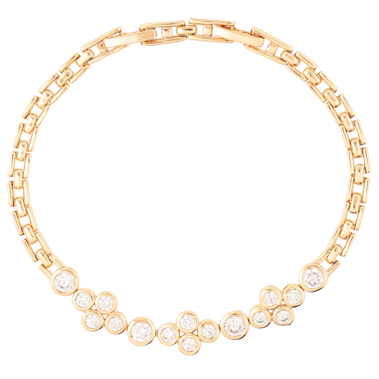 Браслет Xuping Позолота 18K «Вставка з фіанітів» розмір з доп. замком 18.5,20.5см х 4мм фото №19