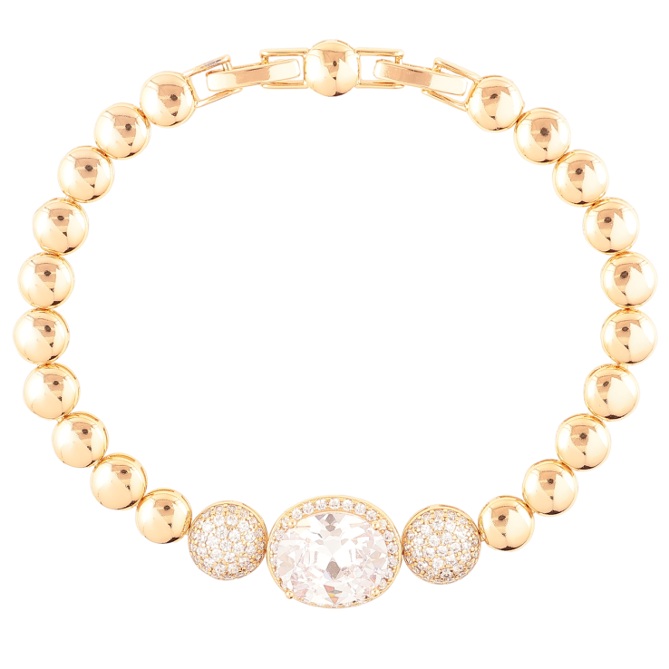 Браслет Xuping Позолота 18K «Вставка з інкрустацією цирконієм» розмір з доп. замком 17,19см х 6мм фото №21