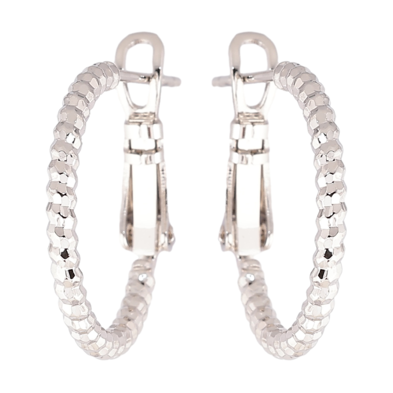 Серьги Xuping Родий кольца (конго) Декоративный узор ø 2см фото №1 Серьги Xuping Родий кольца (конго) Декоративный узор ø 2см фото №1