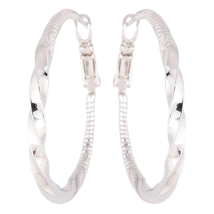 Серьги Xuping Родий кольца (конго) Декоративный узор ø 3.5см фото №1 Серьги Xuping Родий кольца (конго) Декоративный узор ø 3.5см фото №1