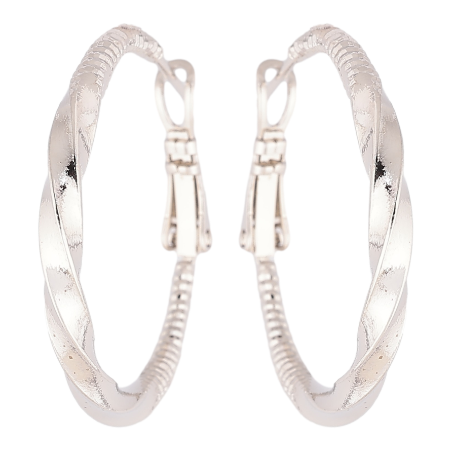 Серьги Xuping Родий кольца (конго) Декоративный узор ø 3см фото №1 Серьги Xuping Родий кольца (конго) Декоративный узор ø 3см фото №1