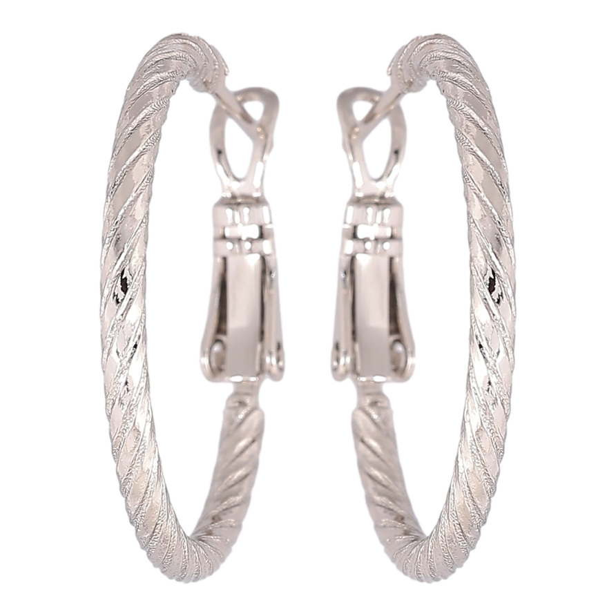 Серьги Xuping Родий кольца (конго) Декоративный узор ø 2.6см фото №1 Серьги Xuping Родий кольца (конго) Декоративный узор ø 2.6см фото №1