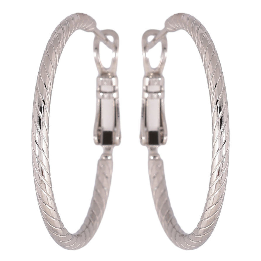 Серьги Xuping Родий кольца (конго) Декоративный узор ø 3см фото №1 Серьги Xuping Родий кольца (конго) Декоративный узор ø 3см фото №1