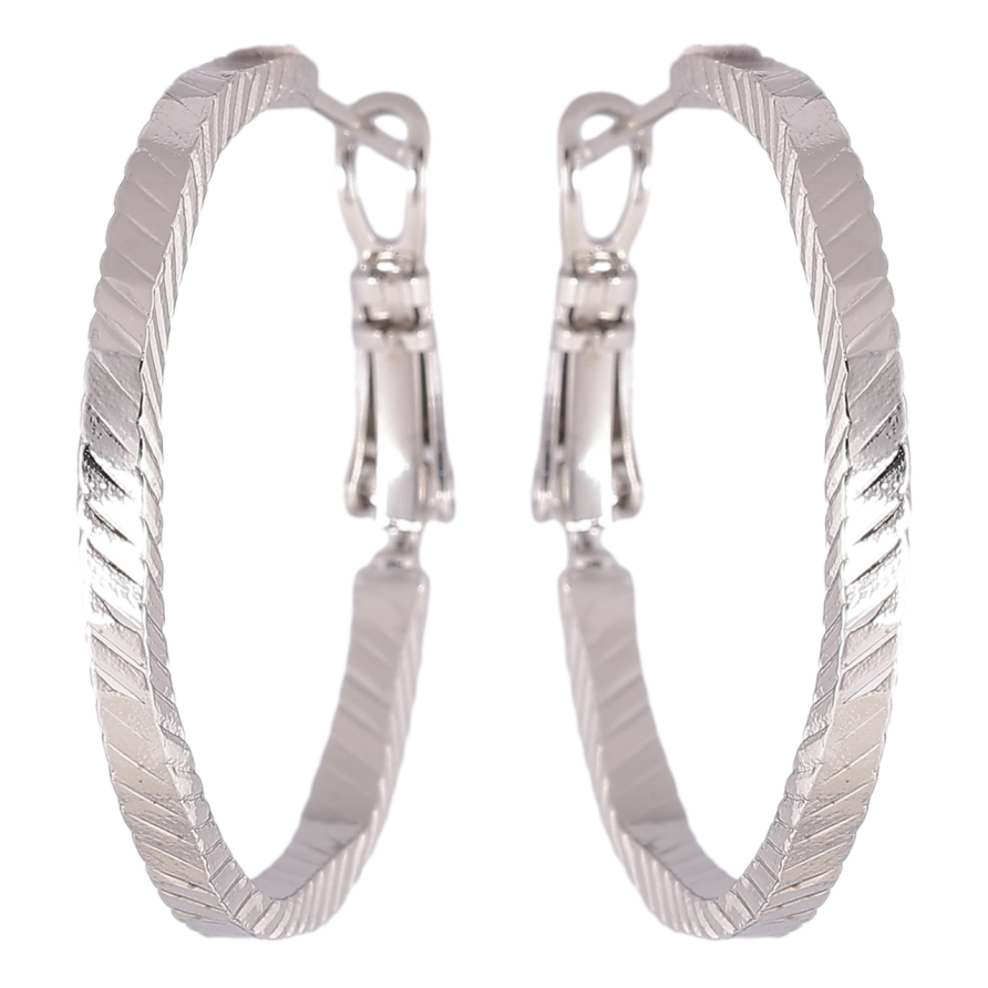 Серьги Xuping Родий кольца (конго) Декоративный узор ø 3см фото №1 Серьги Xuping Родий кольца (конго) Декоративный узор ø 3см фото №1