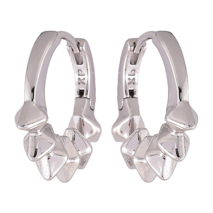 Серьги Xuping Родий колечки Декоративный узор фото №4