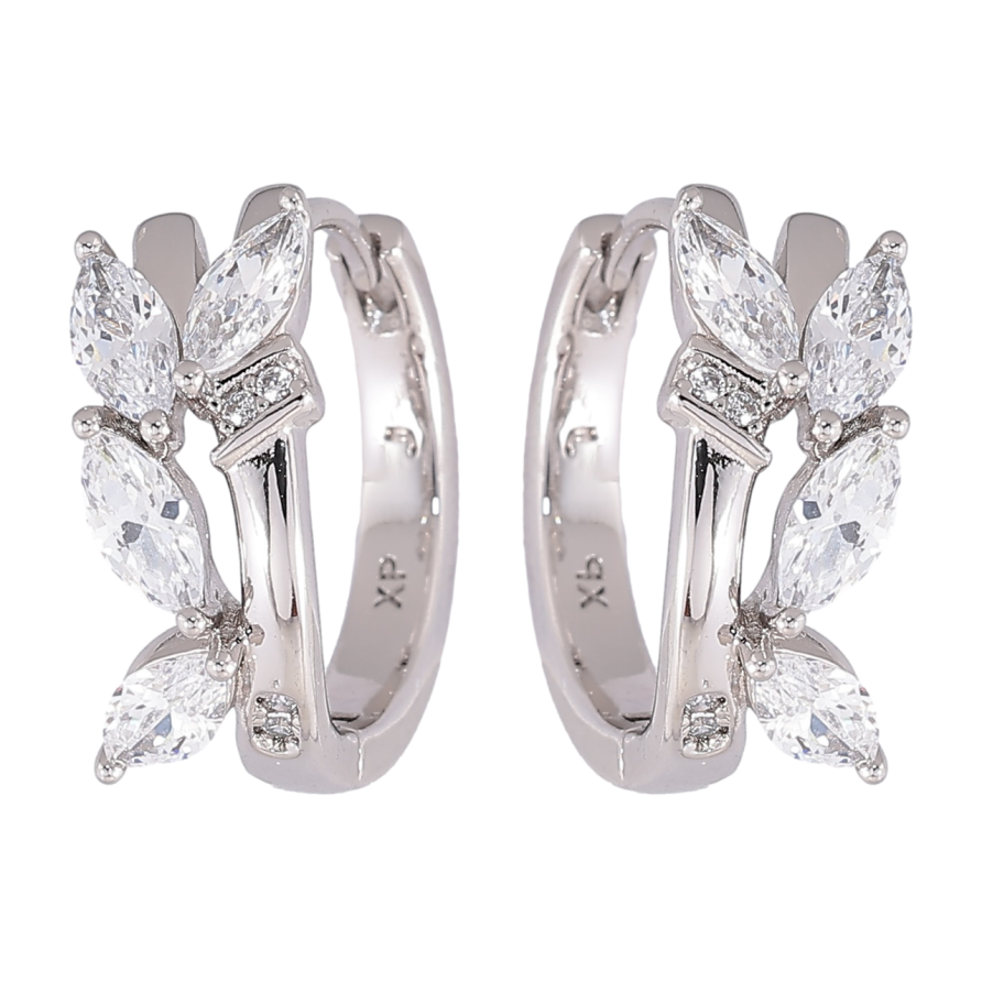 Сережки Xuping Родій колечка «Декоративний візерунок з цирконієм» фото №1