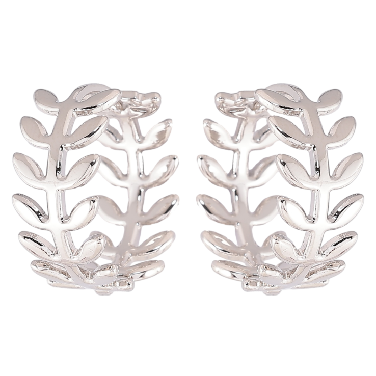 Серьги Xuping Родий колечки Веточки фото №11 Серьги Xuping Родий колечки Веточки фото №11