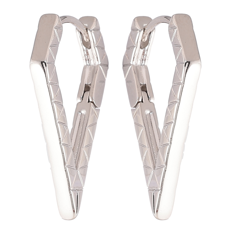 Серьги Xuping Родий колечки Фигурные с узором фото №4 Серьги Xuping Родий колечки Фигурные с узором фото №4