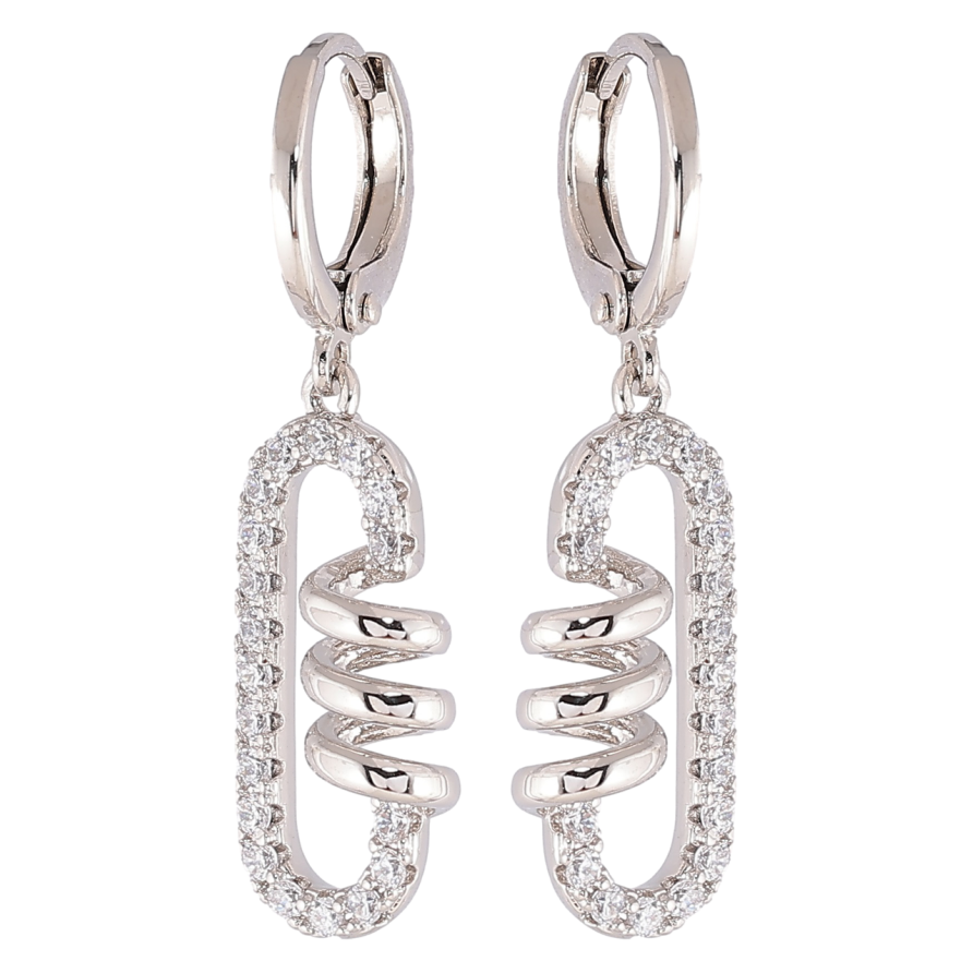 Сережки Xuping Родій підвіски на колечках «Декоративні підвіски з цирконієм» фото №1