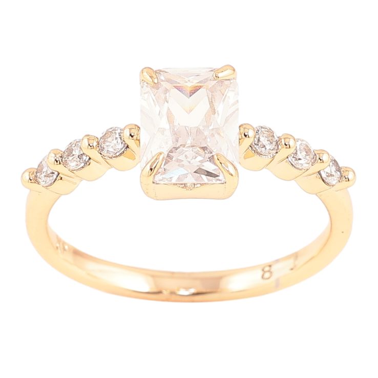 Каблучка Xuping Позолота 18K «Фіаніт на шинці з цирконієм» фото №11