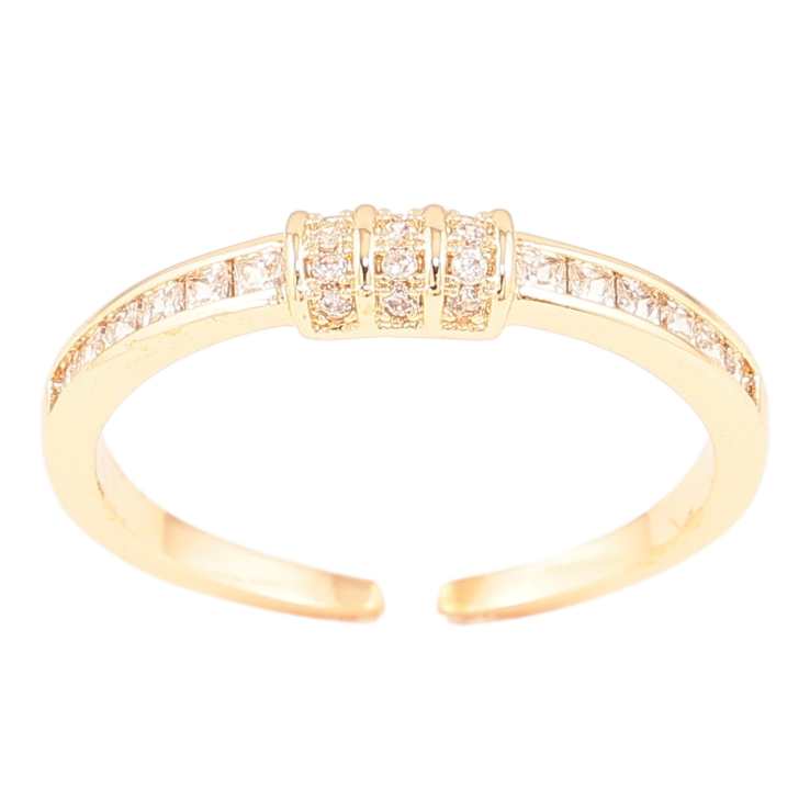 Кольцо Xuping Позолота 18K Узор цирконием фото №4