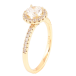 Кольцо Xuping Позолота 18K Фианит в обрамлении циркония фото №2