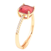 Каблучка Xuping Позолота 18K «Малиновый фіаніт на доріжці цирконію, 8х8мм» фото №2