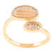 Кольцо Xuping Позолота 18K Овалы с цирконием фото №1 Кольцо Xuping Позолота 18K Овалы с цирконием фото №1