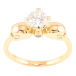 Кольцо Xuping Позолота 18K Два черепа с фианитом фото №1