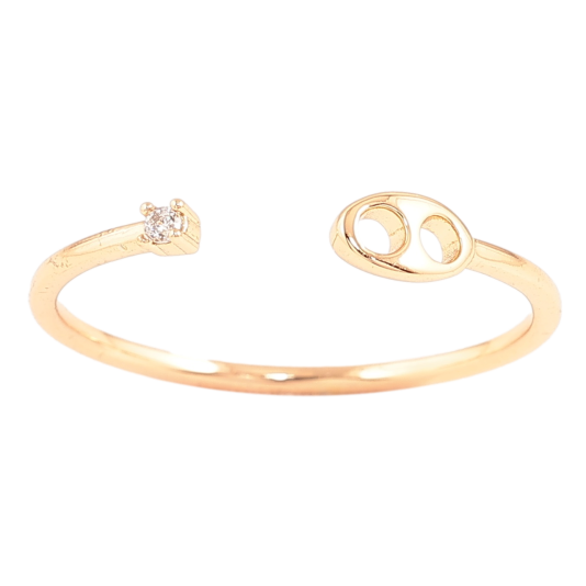 Каблучка Xuping Позолота 18K «Декоративний візерунок з цирконієм» фото №1