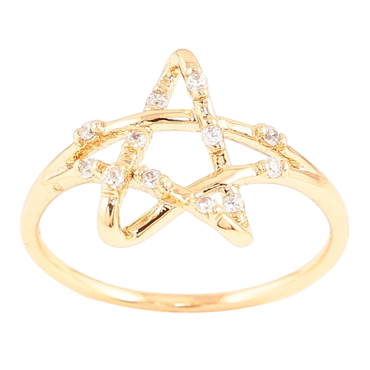 Каблучка Xuping Позолота 18K «Зірка з цирконієм» фото №8