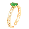 Кольцо Xuping Позолота 18K Резная шинка с зеленым фианитом фото №2