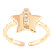 Кольцо Xuping Позолота 18K Звезда с дорожкой циркония фото №1