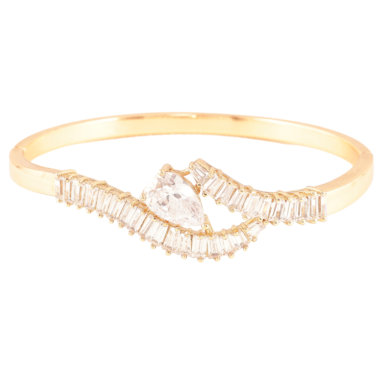 Браслет Xuping Позолота 18K Узор с цирконием ø 6см фото №1