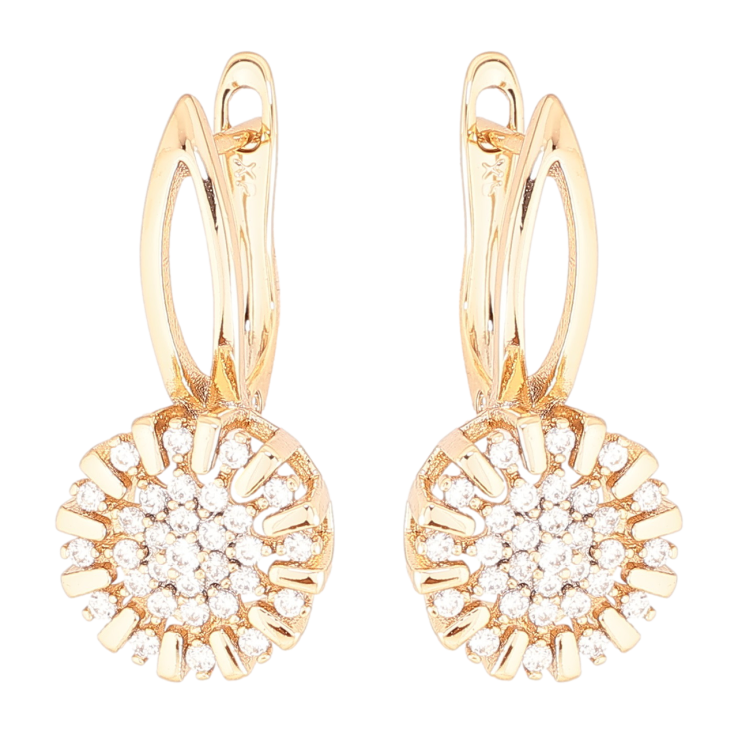 Серьги Xuping Позолота 18K английский замок Узор с инкрустацией цирконием фото №12 Серьги Xuping Позолота 18K английский замок Узор с инкрустацией цирконием фото №12