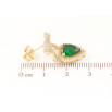 Сережки Xuping Позолота 14K пусети «Банти з сердечками, інкрустація цирконієм із зеленими фіанітами» фото №2 Сережки Xuping Позолота 14K пусети «Банти з сердечками, інкрустація цирконієм із зеленими фіанітами» фото №2