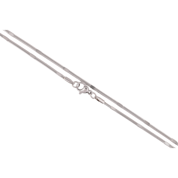 Ланцюжок Xuping ТТМ Stainless Steel колір Родій «Плетіння Снейк з прокаткою» довжина 50см х 2мм фото №11