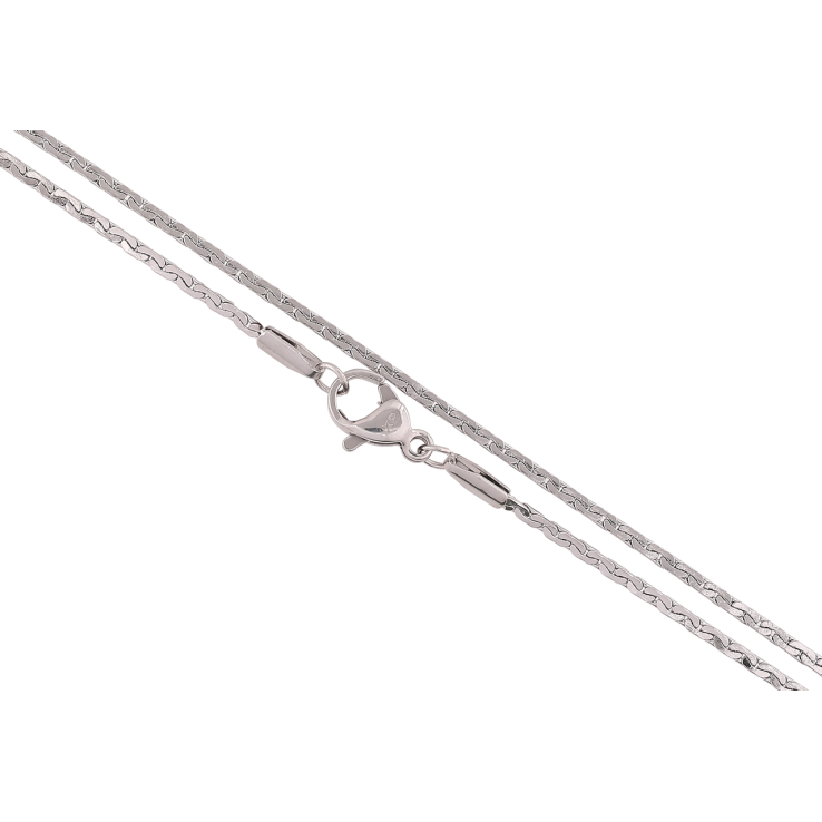 Цепочка Xuping ТТМ Stainless Steel цвет Родий Плетение Фантазийное длина 50см х 1.5мм фото №5