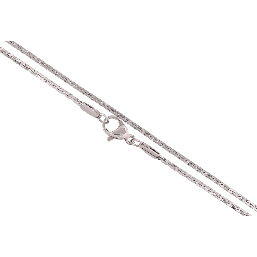 Цепочка Xuping ТТМ Stainless Steel цвет Родий Плетение Фантазийное длина 50см х 1.5мм фото №1